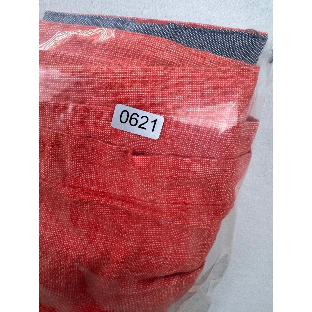 Banana Republic Men's Linen Blend Coral Orange Chino Shorts Size 35
